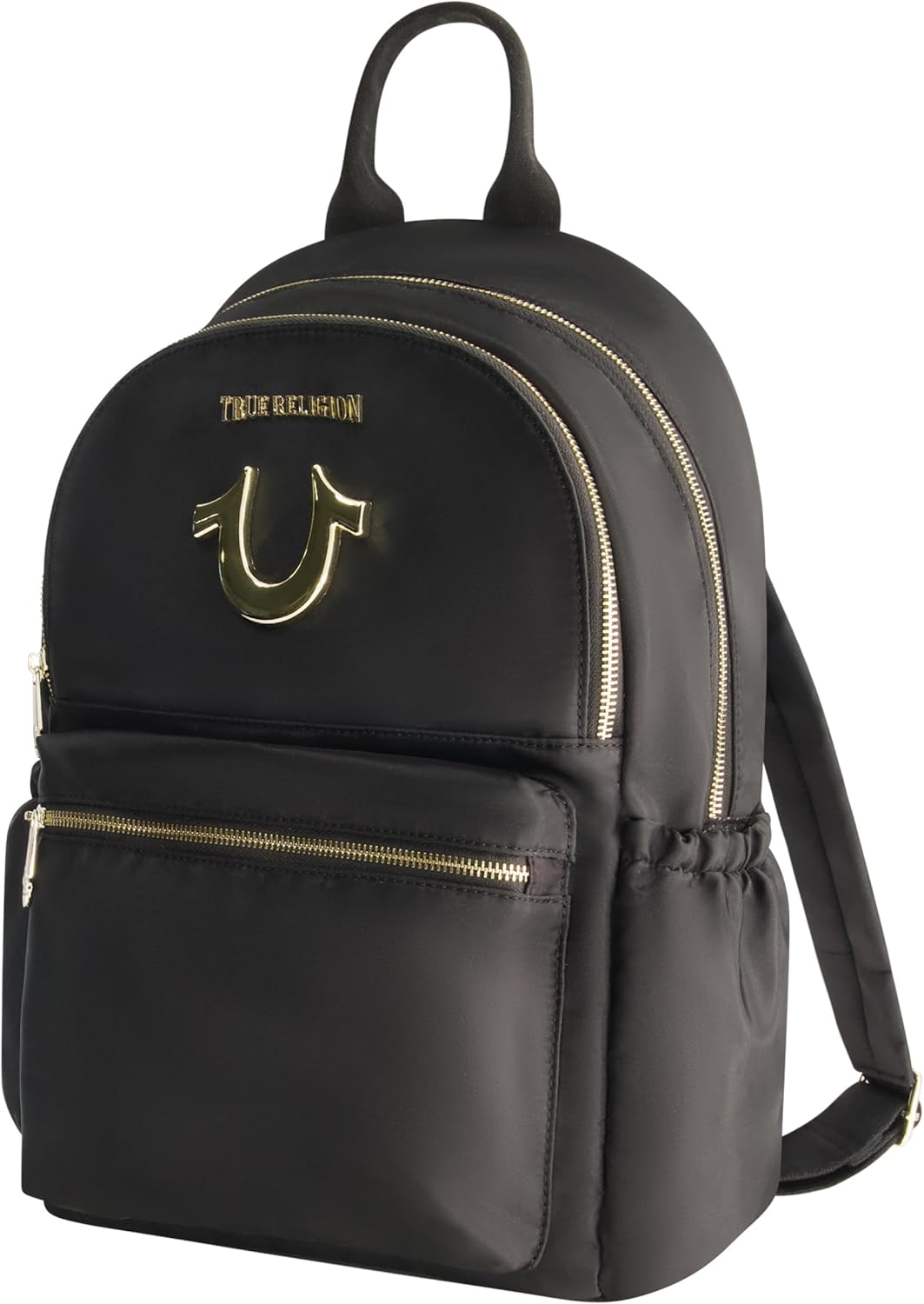 True Religion Backpack, Zip pocket, Horseshoe Logo Travel Bag, Red