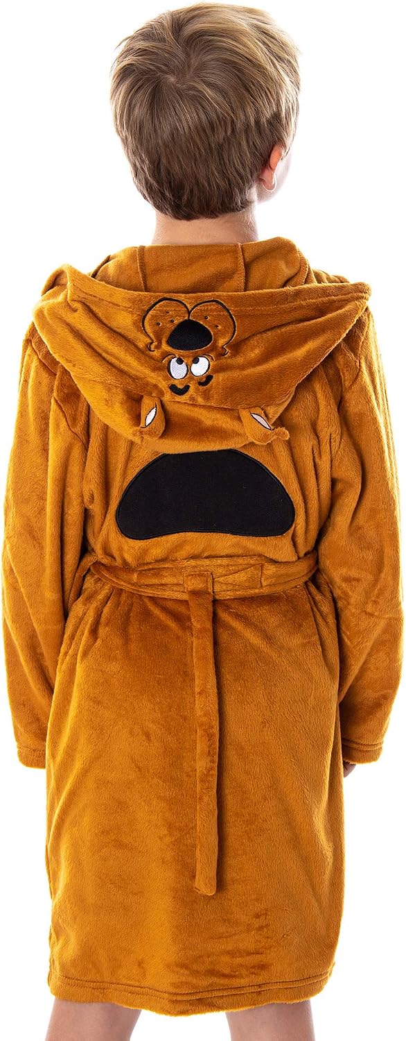 INTIMO Scooby Doo Unisex Kids I Am Scooby Character Costume Ultra-Soft Plush Bathrobe Robe For Boys And Girls
