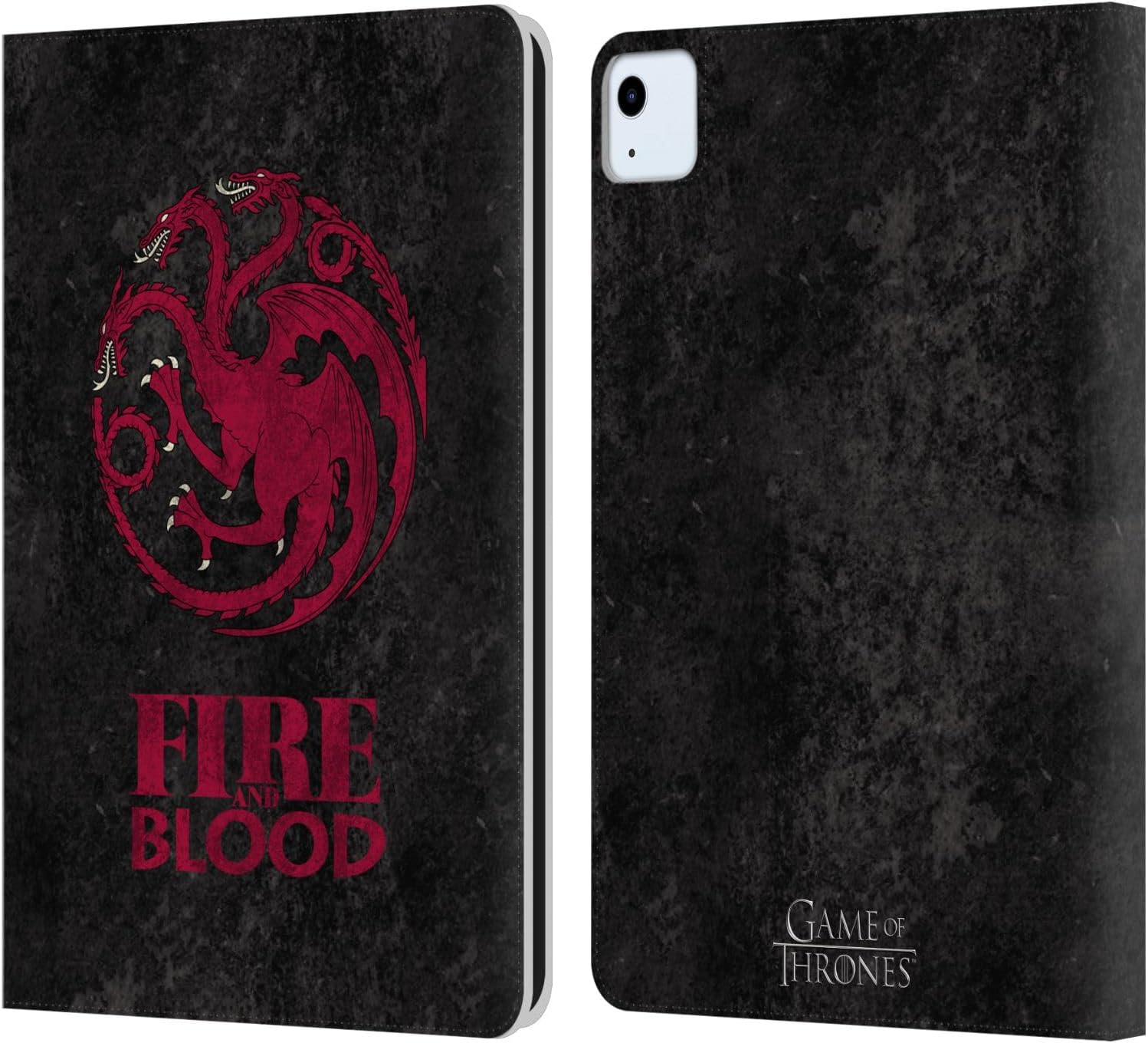 Head Case Designs Officially Licensed HBO Game of Thrones Targaryen Dark Distressed Look Sigils Leather Wallet Case Compatible with Apple iPad Air 11 2020/2022/2024/2025