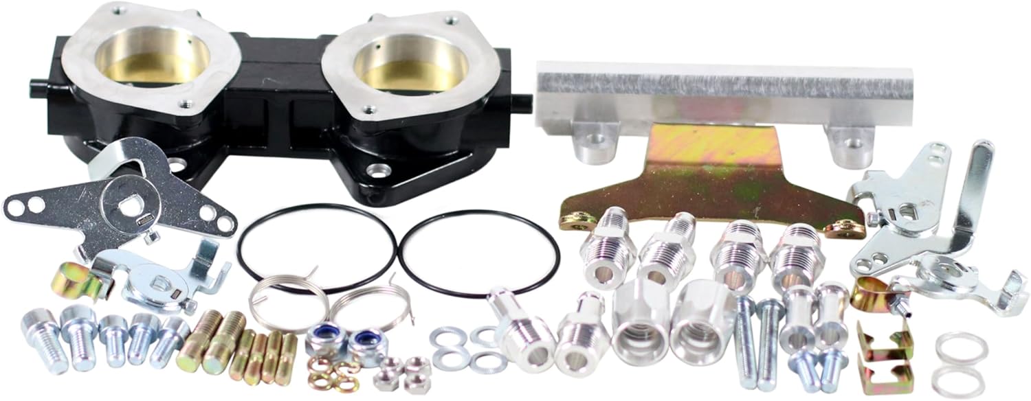 New 40mm Bore 40DCOE Black Twin Throttle Body Injection FOR Jenvey Weber/Dellorto/EMPI/Solex DCOE/DHLA 30MM Tall Rail