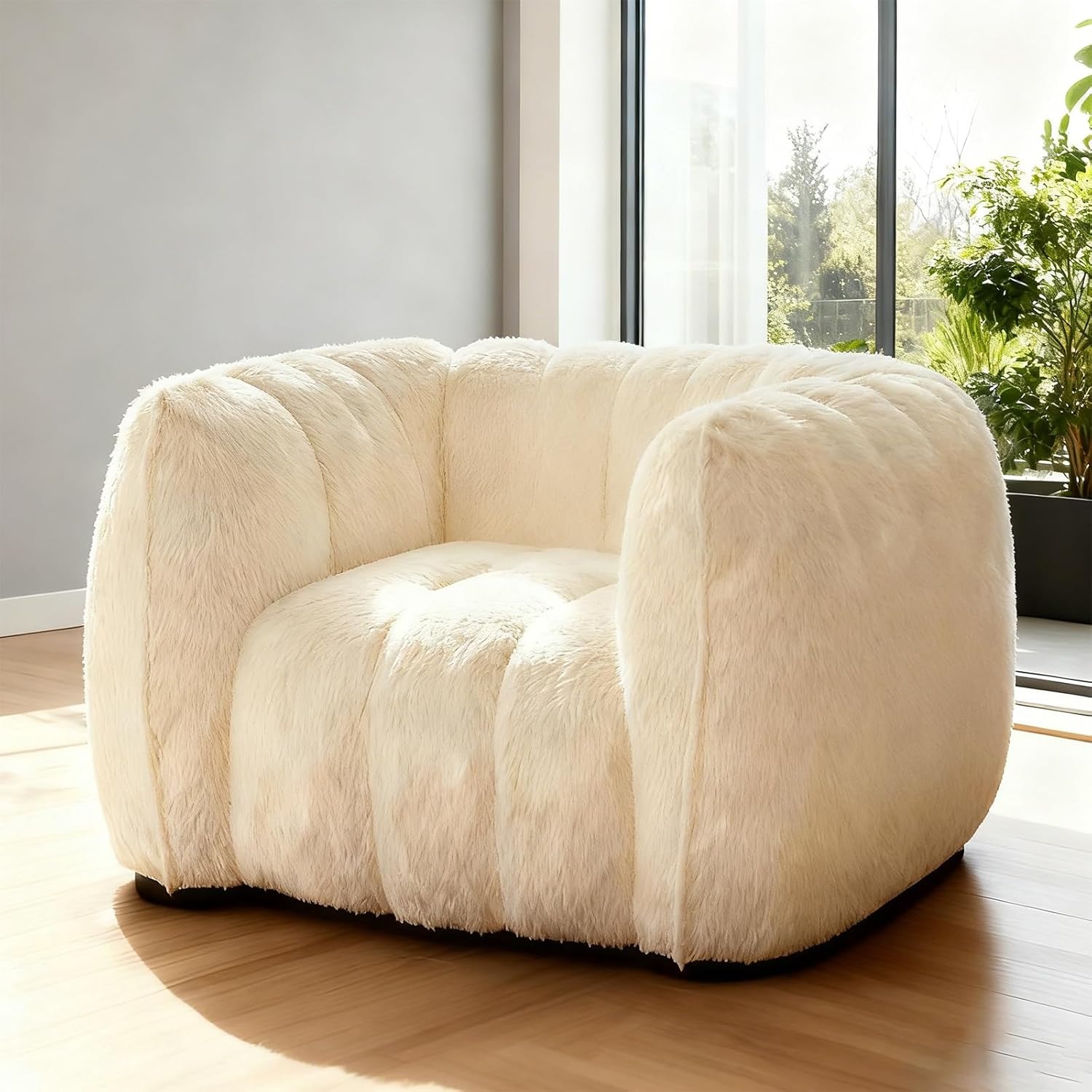 ビーンバッグチェアカバー（詰め物なし）ビーンバッグソファラウンジフェイクショートウールパフチェア大人用ビーンバッグソファカバーレイジ