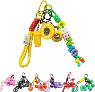 Custom Name Keychain Personalized Letter Beads Gym Bag Charm Paracord | Small Gifts for Women & Men, Workout Accessories, Backpack/Purse/Handbag/Car Key Accessories, Water Bottle Charm