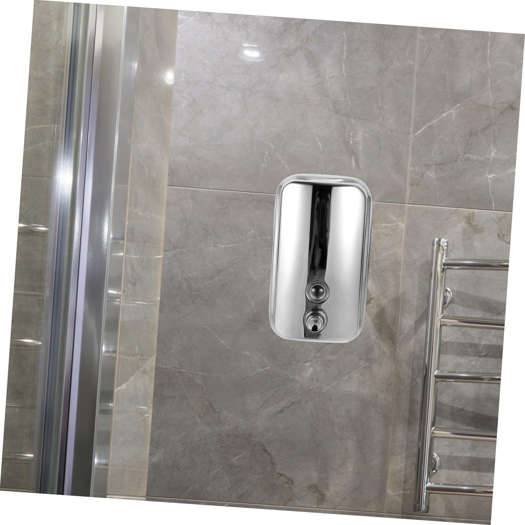 Dispensador de Jabón Líquido para Pared de Acero Inoxidable Capacidad Dosificador Manual para Baño Cocina y Oficina Resistente y Fácil de Instalar Diseño Anti-Goteo y