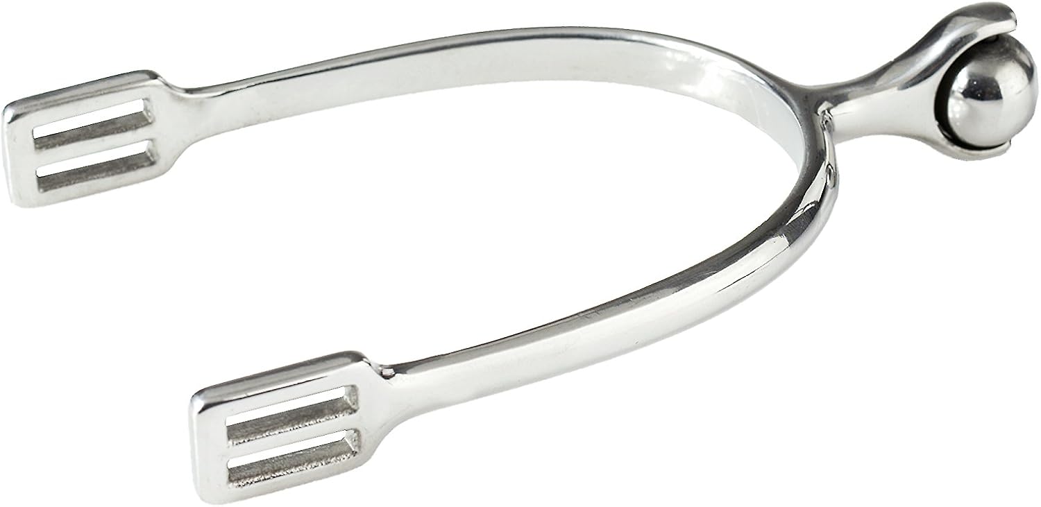 HORZE Ladies Equestrian English 20mm Stainless Steel Roller Ball Spurs