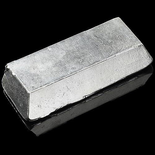 Lingote de fundición de estaño de aleación de lingote de peltre (estaño 98%, bismuto 1.5%, cobre 0.5%), 1.0 lbs, plata