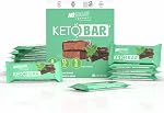 No Sugar Keto Bar Snack - Low Carb No Sugar Keto Snack Food with Keto Friendly Macros, 3g Net Carb, 9g Plant Based Protein, 13g Healthy Fat, Sugar Free (0g) (Mint Chocolate, 480g)