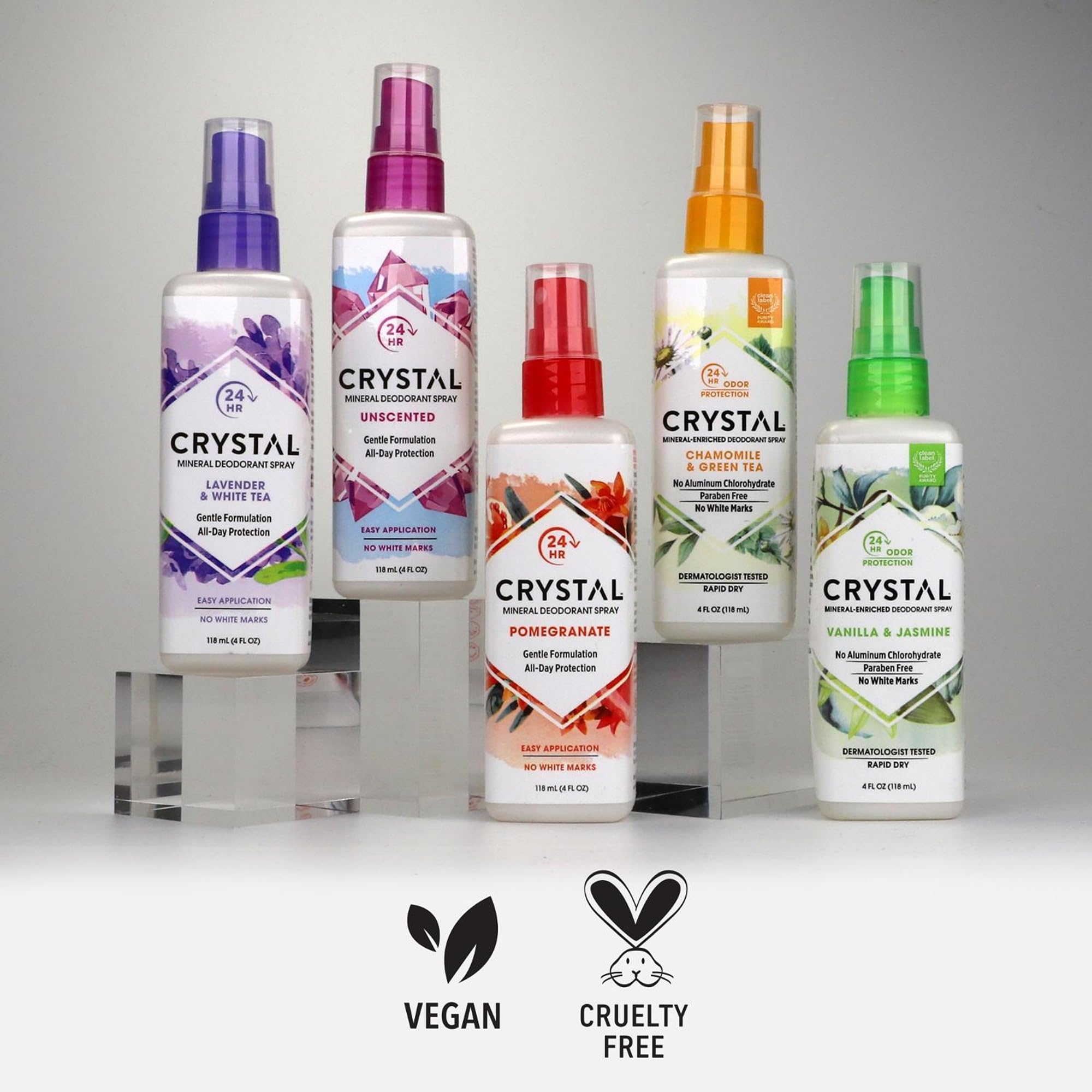 Crystal Deodorant Essence Spray 4 Ounce Chamomile/Green Tea, All Over Body Deodorant, (118ml) (3 Pack) thumbnail 6