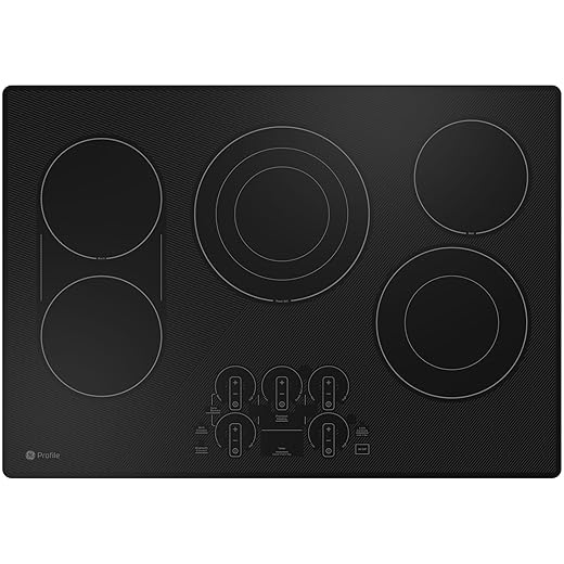 GE Profile 30 in. 5 Burner Element Smart Radiant Electric Cooktop in Black PEP9030DTBB