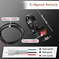 Vista 6 de Controlador de motor cepillado de 36 V, 1000 W, control de velocidad de motor cepillado, con interruptor de 3 velocidades para scooter bicicleta