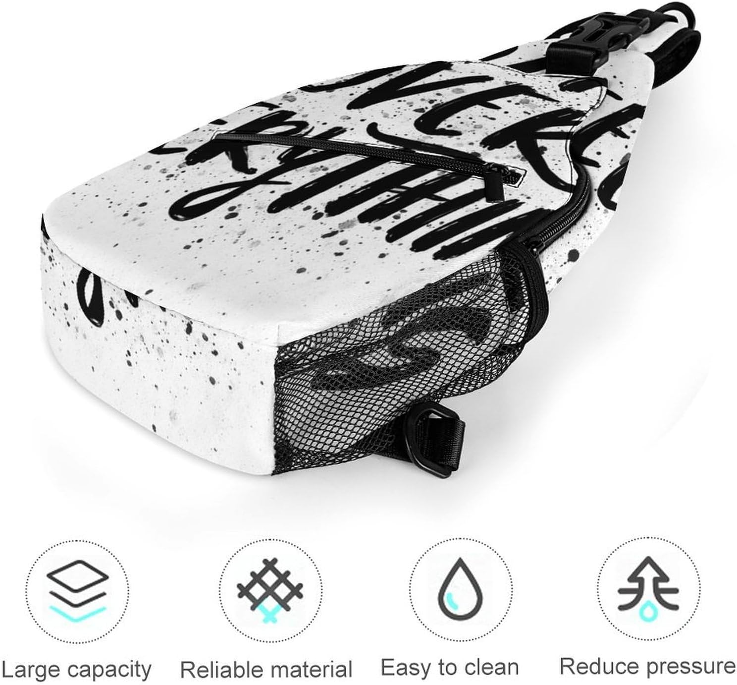 COFFEE OVER EVERYTHING Sling Crossbody Bag Lightweight Chest Shoulder Backpack for Outdoor Sports