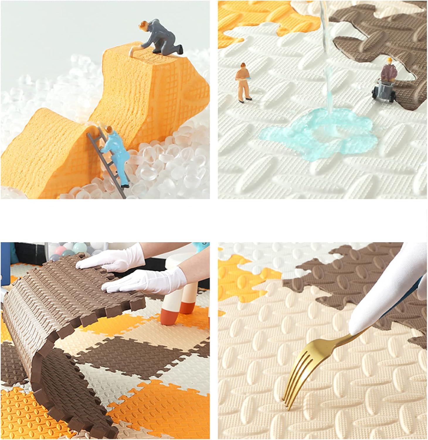Joint Mat Kids Corner 60 * 60 * 2.5 * 4 Carpet Floor Mat Flooring Scratch Prevention Floor Mat Mat Cushion Mat (Color 1 60 * 60 * 1.2 * 6)