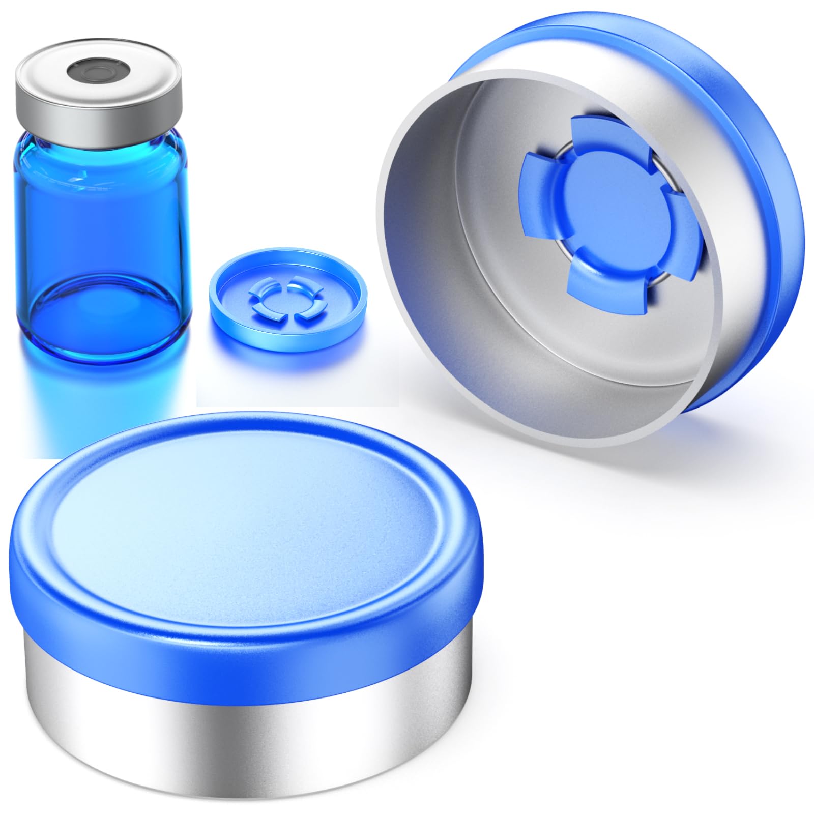 20mm Flip Off Caps Burr-free Flip Top Caps Aluminum-Plastic Caps