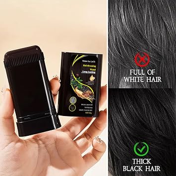 Comb Hair Dye, Safe Convenient Sweat-Proof Hair Dye Comb, Black Hair Dyes with Combs Applicator, air Dye Comb for Quick Touch-Ups, Portable Hair Colouring Cream for Women Men (BLACK Brown)
