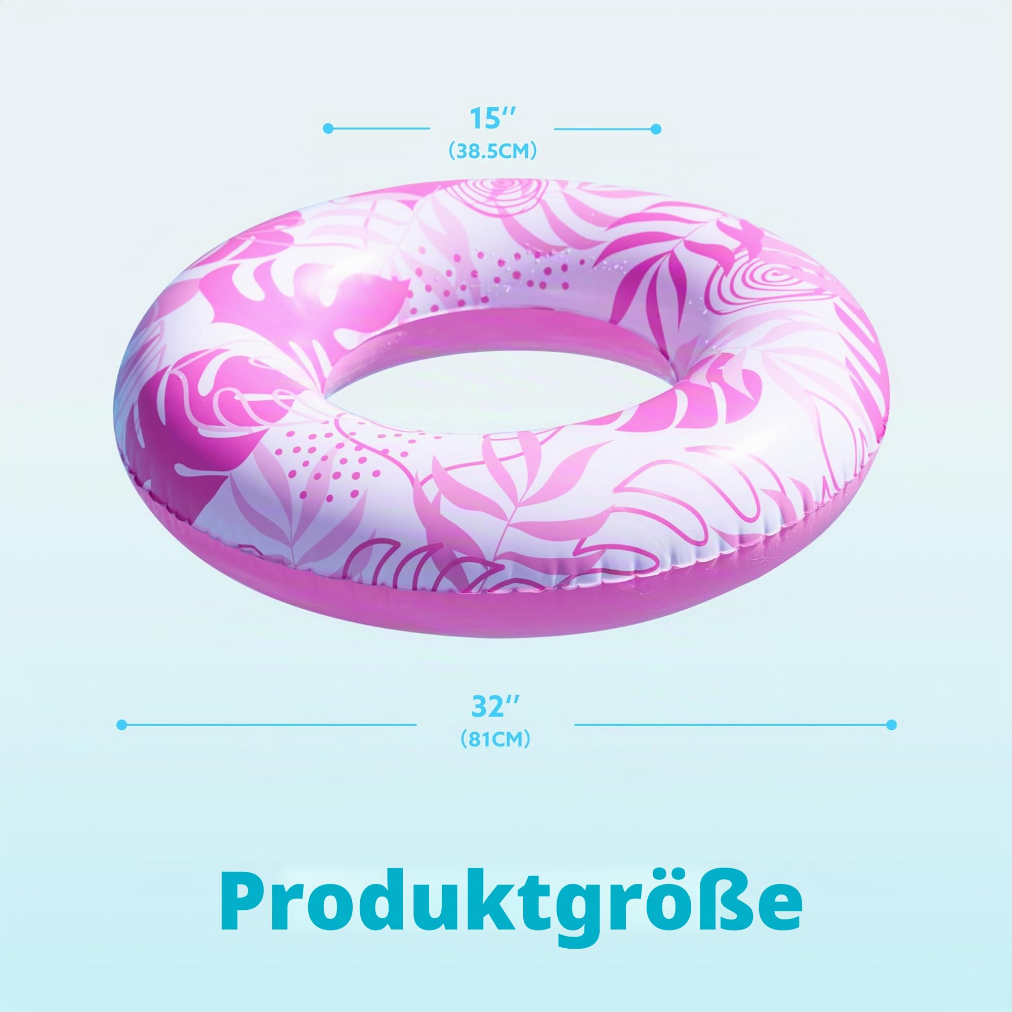 Sloosh Aufblasbare Pool-Schwimmer, Pool-Ringe, Schwimmschläuche, Schwimmspielzeug, Strandschwimmen, Party-Spielzeug für Kinder und Erwachsene, 4 Stück