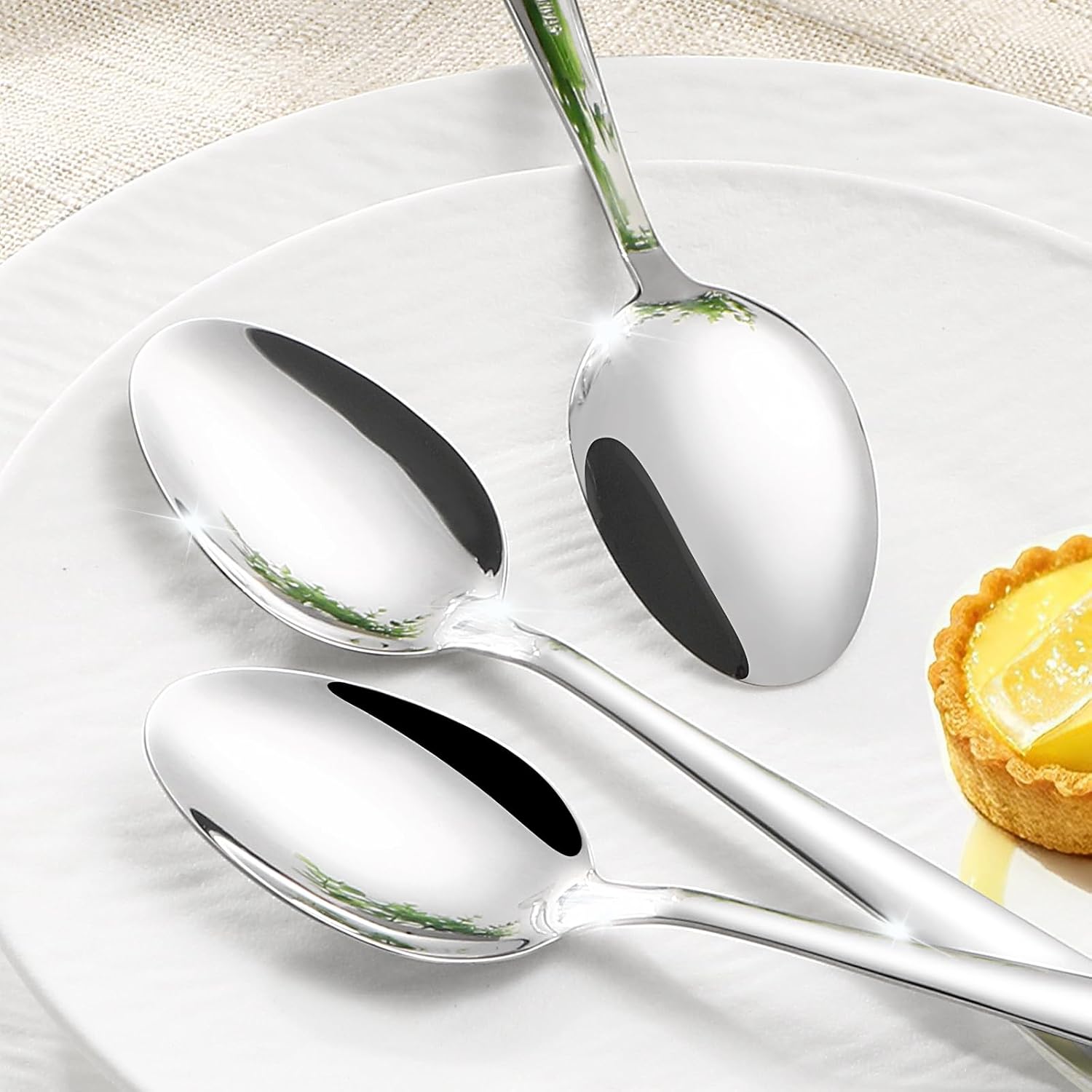 Teaspoon Set, 24-Piece 6.7" Stainless Steel Spoons Silverware, Spoon Set