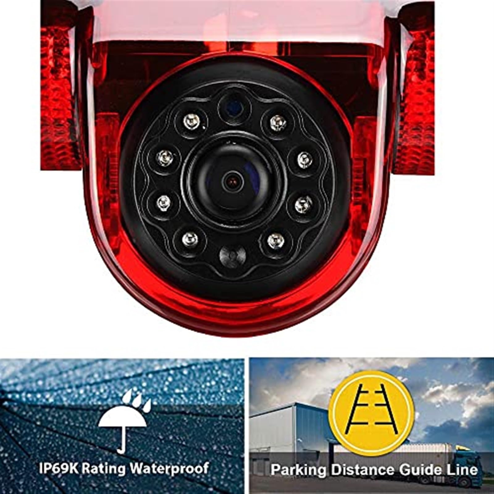 Kamera cofania i światła hamowania HD 720P, do Peugeota, Partnera, Berlingo, II, Citroena, z 4.3-calowym monitorem kamery świateł Kamera tylnego światła stopu samochodu