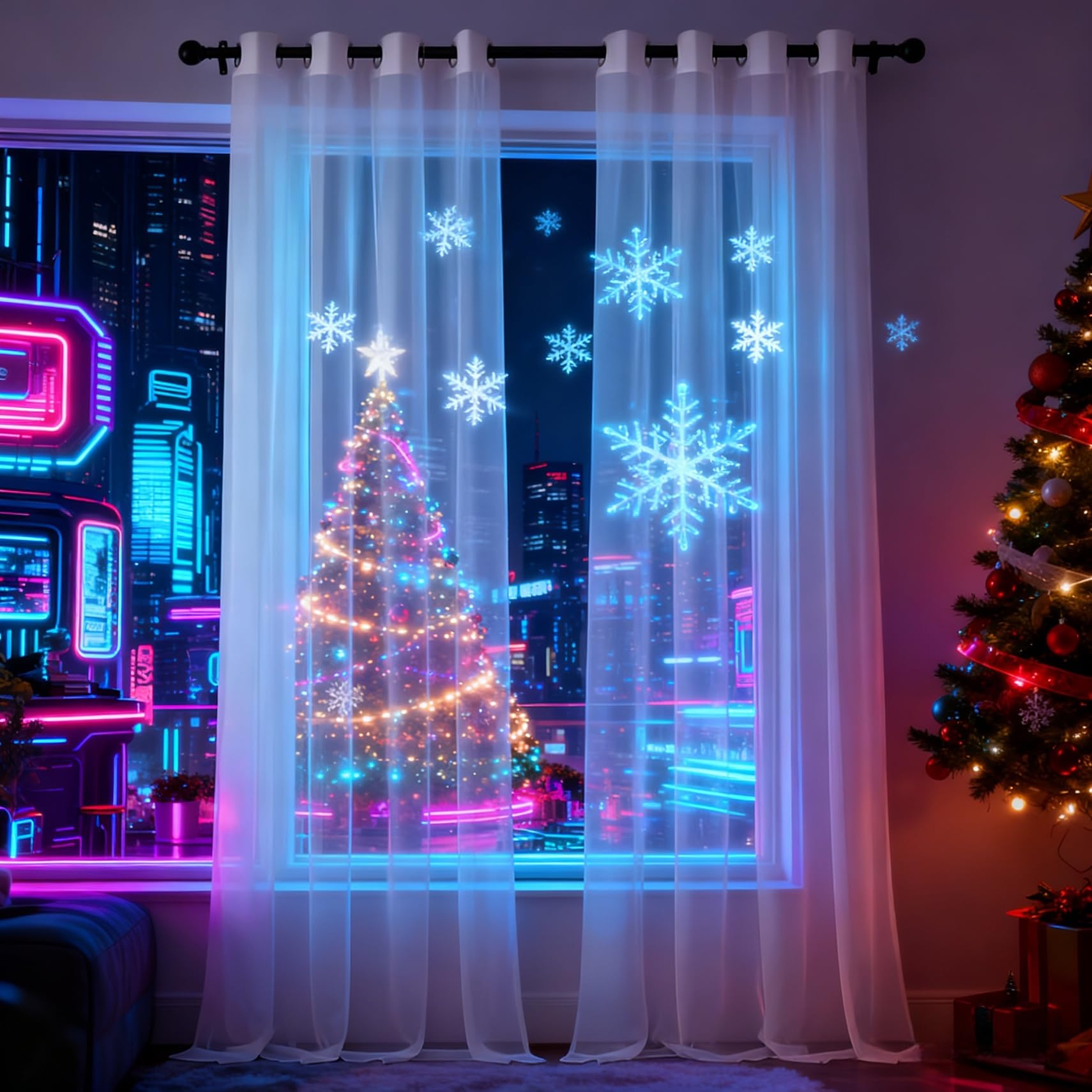 Rideaux voilage transparent pour salon cosy et chambre parentale lumineuse