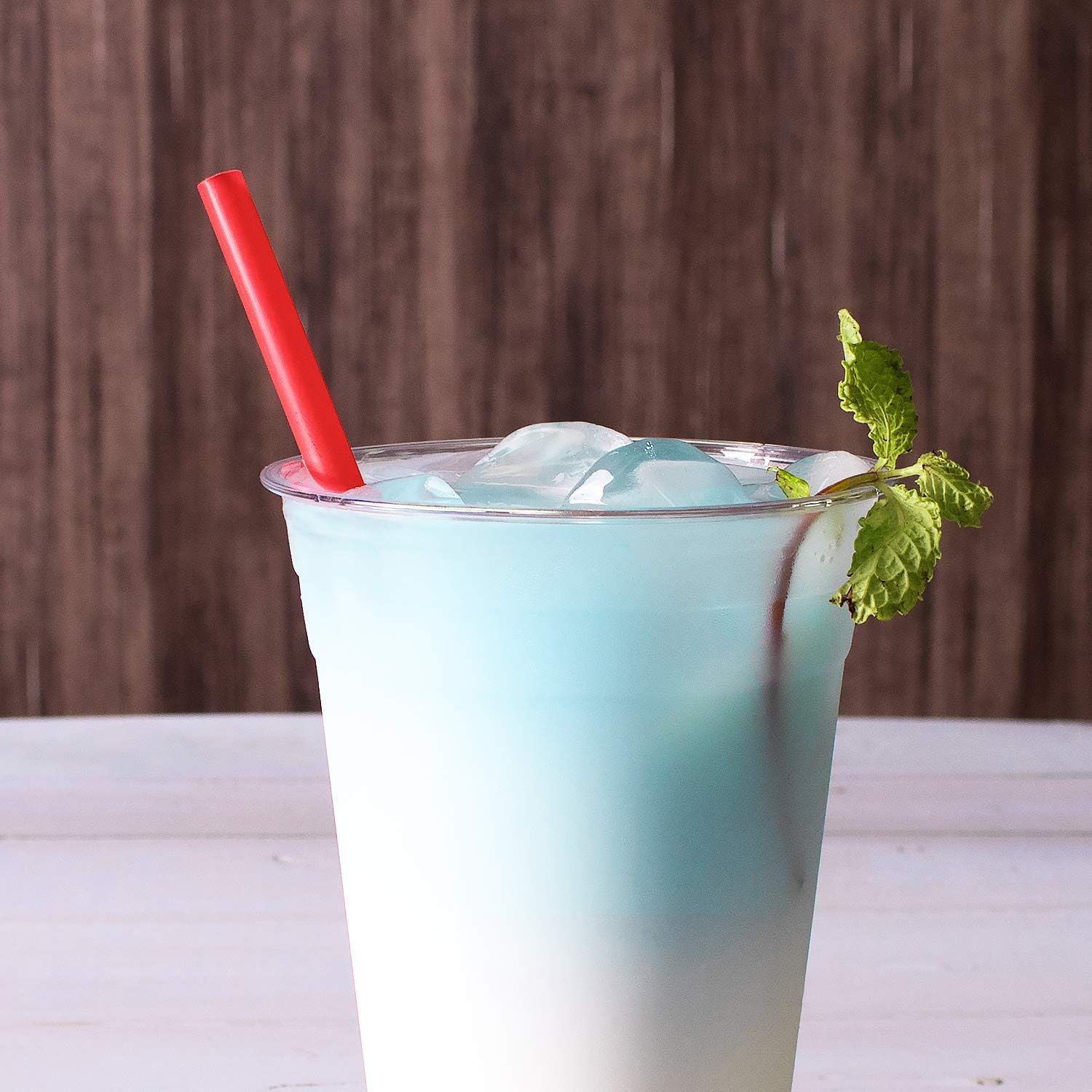 Karat [7,500 ct] 7.75" Giant Straws (0.31" Diameter), Individually Wrapped | Red