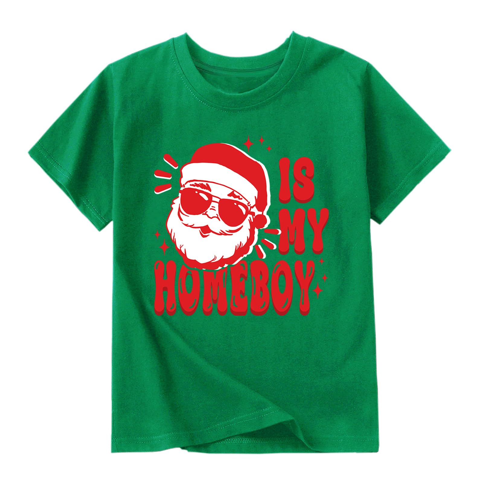 Toddler Boy Girl Christmas Shirt Kid Ugly Xmas Tshirt Cotton Short Sleeve Tee Top 2-10 Years