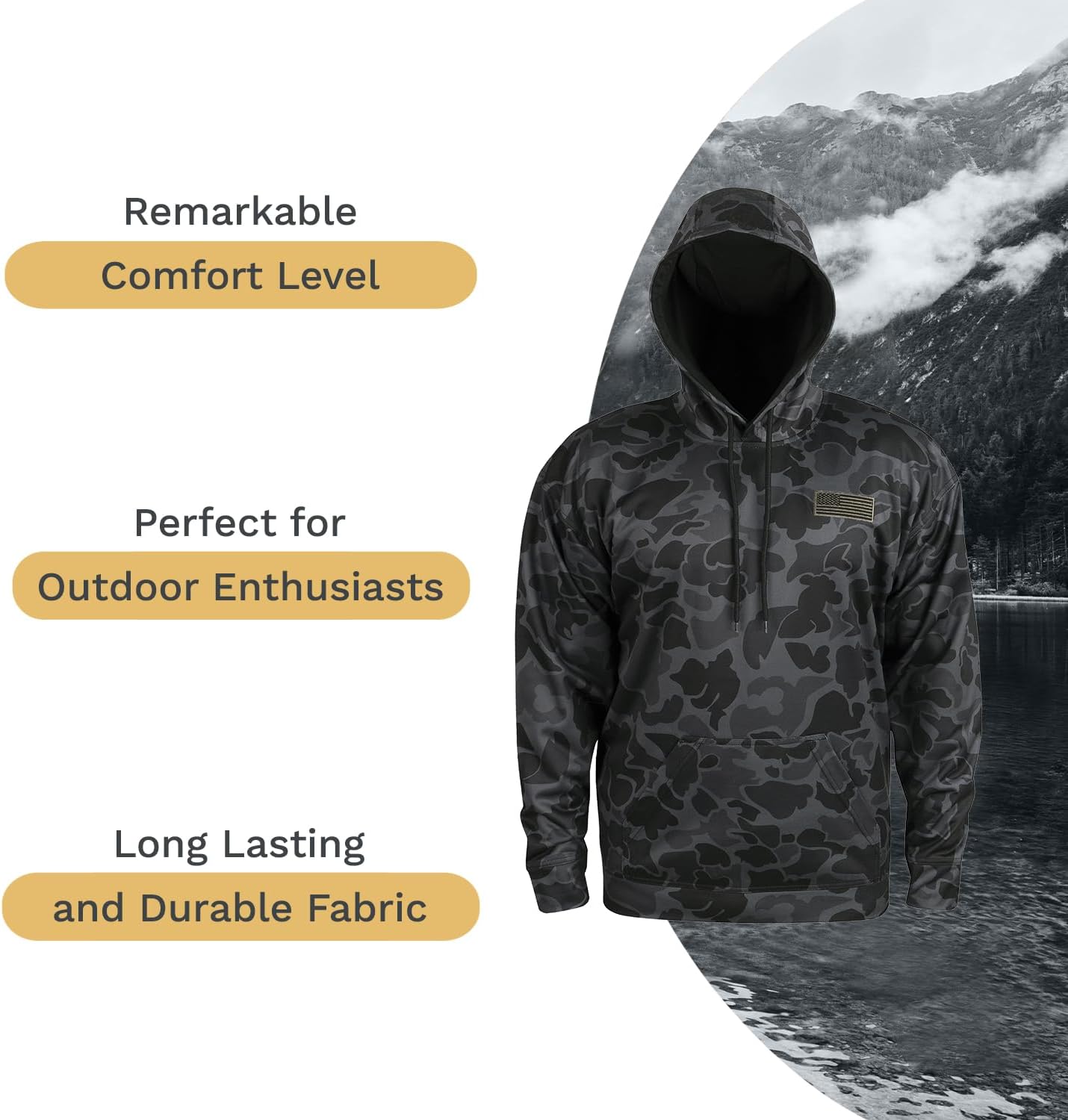 Mens Performance Fleece Hoodie in Realtree and Mossy Oak Prints - Image 3