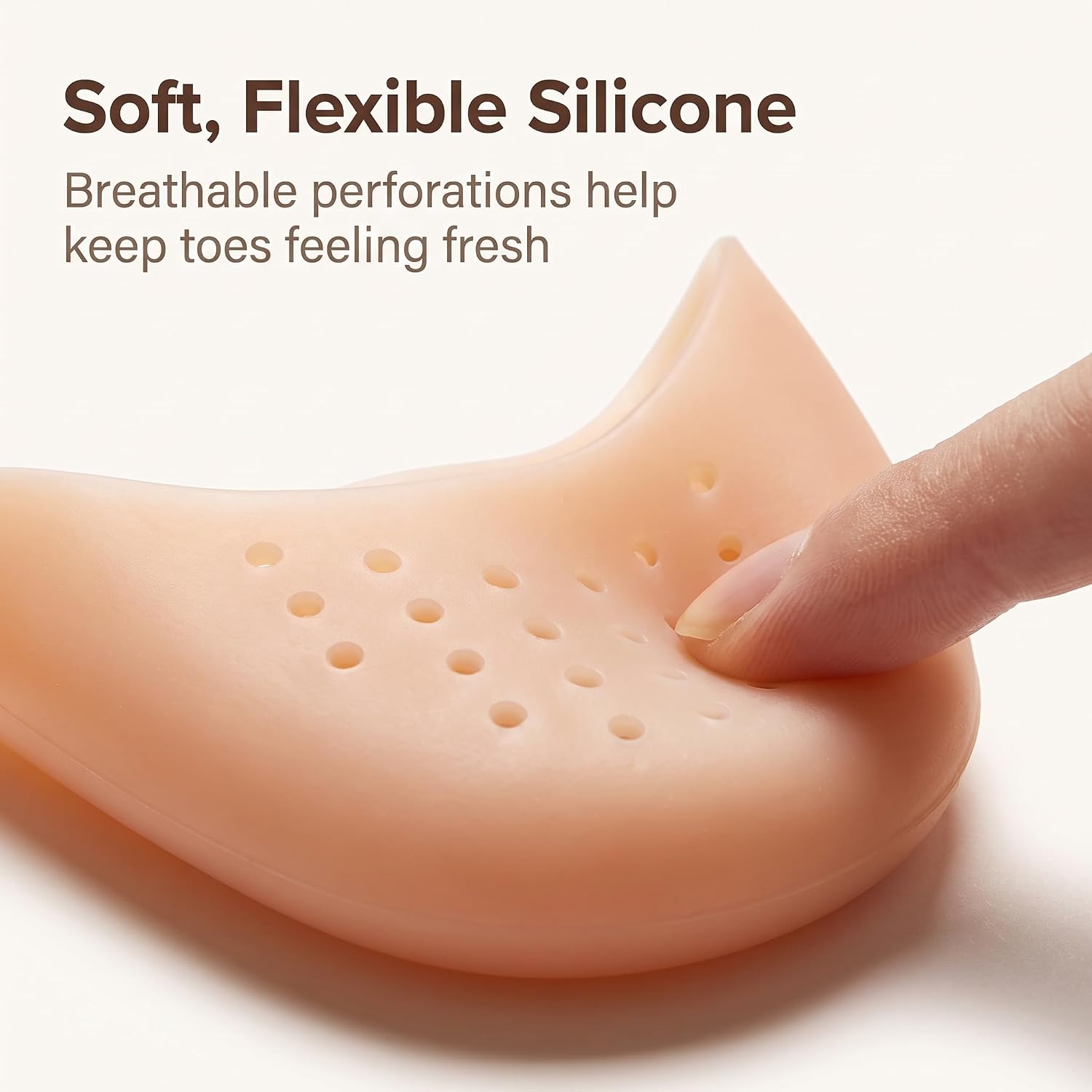 2 Pcs Soft Silicone Gel Pointe Ballet Dance Shoe Toe Pads Toe Protector with Breathable Hole Instant Cooling and Soothing Relief Gel Blister Pads Foot Health image 5