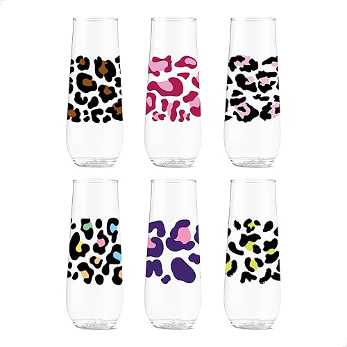 Miniatura 42 de TOSSWARE POP - Juego de 6 vasos de vino de 14 onzas Serie Mid-Century Retro, de alta calidad, reciclables, irrompibles y de plástico transparente