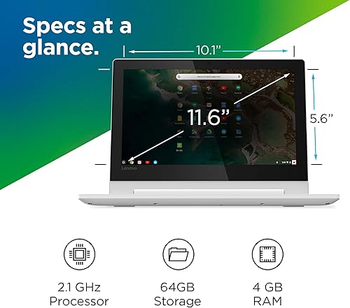 Miniatura 6 de Lenovo Chromebook Flex 3 - Laptop de 11 pulgadas pantalla IPS HD de 116 pulgadas 1366 x 768 procesador MediaTek MT8173C 4 GB LPDDR3 64 GB eMMC
