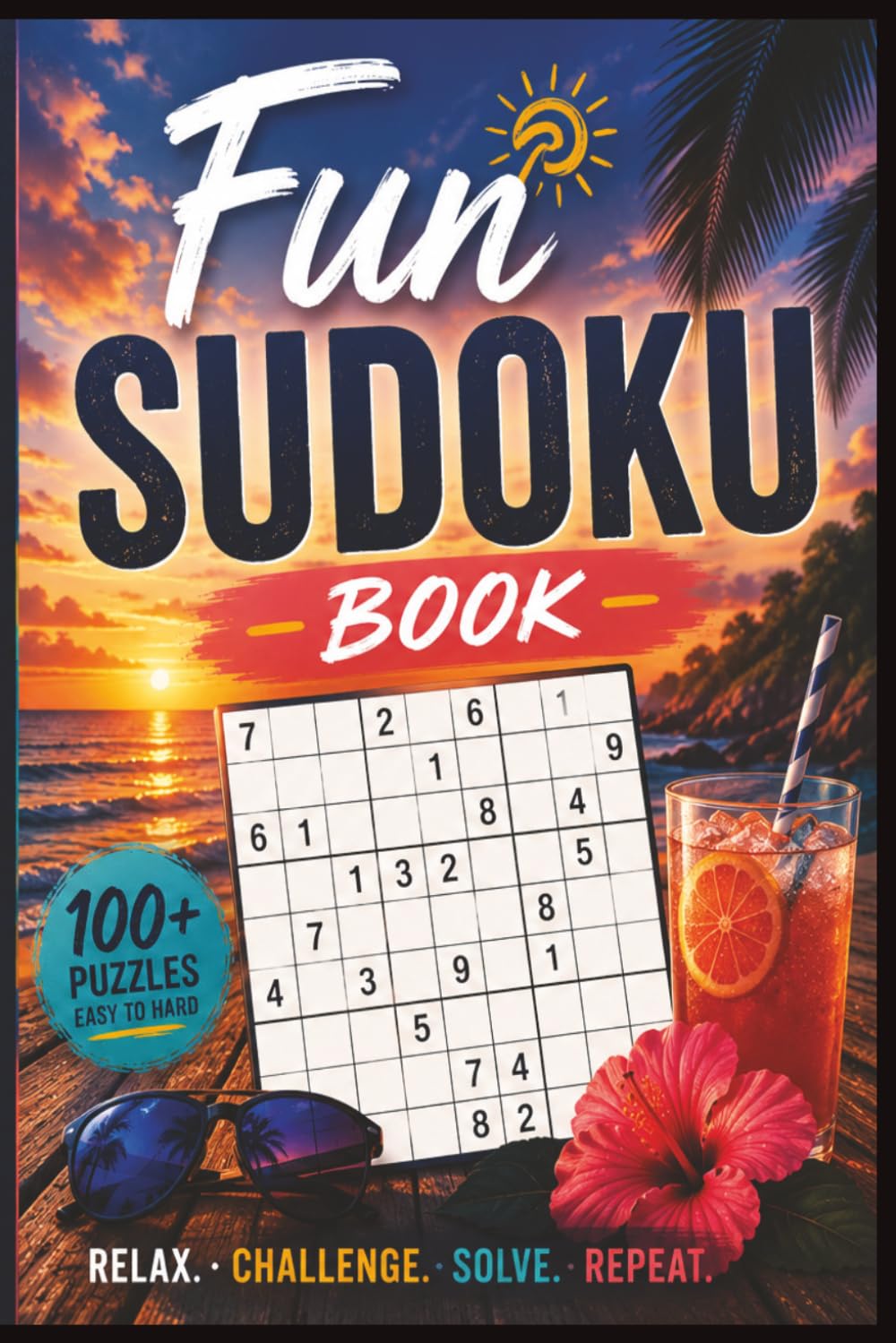 Fun Beach Sudoku: 100+ Medium Level Puzzles