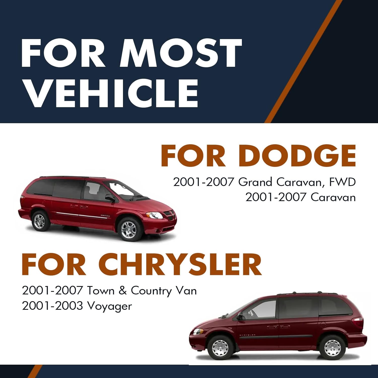 PM Auto Set Front Suspension Strut-Rear Shock Replacement For 2001-2007 Chrysler Town & Country Van