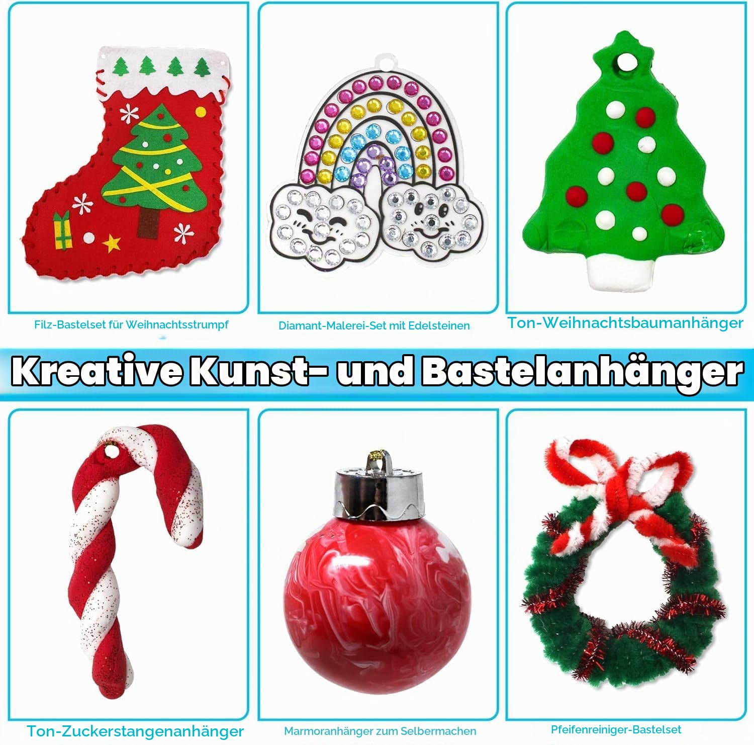 JOYIN Weihnachts-Countdown-Adventskalender 2025, 24-tägiger Weihnachts-Adventskalender zum Basteln und Basteln