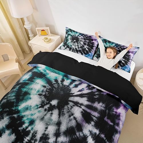 Miniatura 2 de Erosebridal Funda de edredón de teñido anudado, tamaño matrimonial, funda de edredón de tatuaje, juego de ropa de cama étnica para niños, niñas,