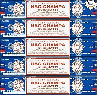 SATYA SAI BABA NAG CHAMPA お香 インド【ナグチャンパ】15g / Incense INDIA サティア サイババ SHRINIVAS AGARBATTI (5), 8904234400037