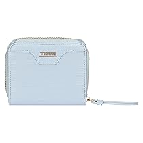 THUN Portafoglio piccolo azzurro, ecopelle, Collezione Sempre con Me, 11 x 3,5 x 9,5 cm