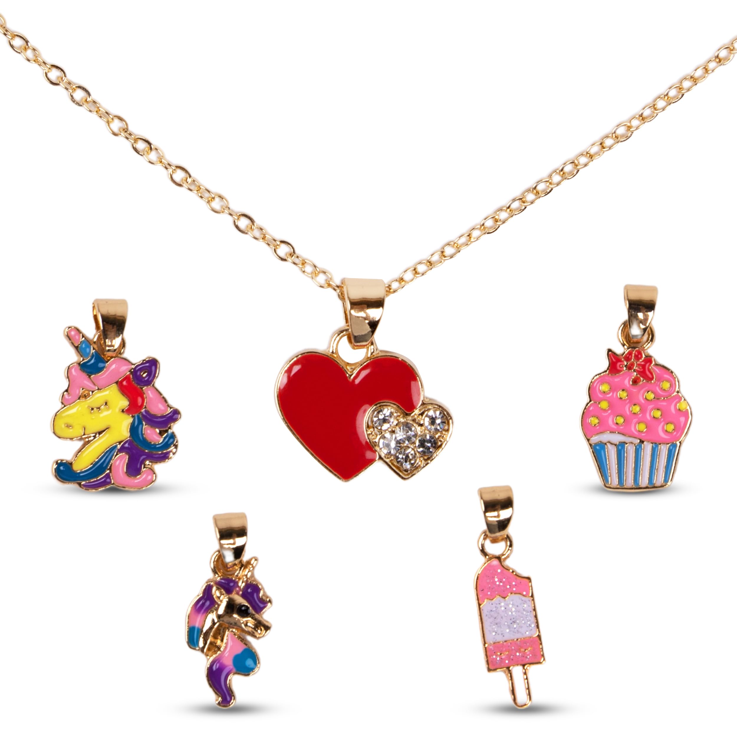 Wink BY Winnie Girls pendants necklace set,little girls unicorn and heart jewelry sets,Christmas Birthday gift for daughter niece granddaughter, Resin, No Gemstone (B0BX796KFY) Amazon Price History, Amazon Price Tracker