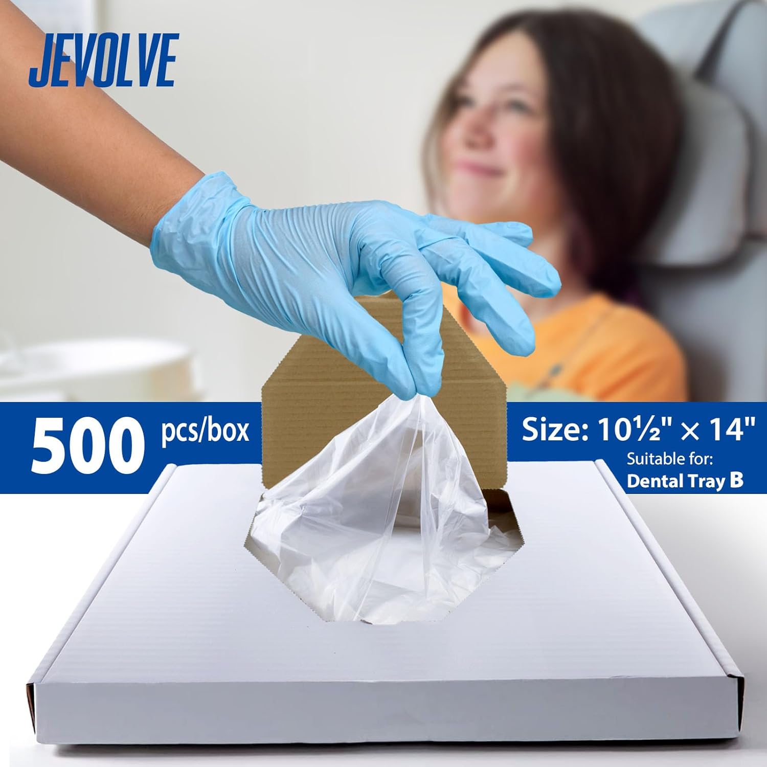 500 Pcs Dental Tray Sleeves | Disposable Plastic Tray Sleeves Fit for 10.5"X14" | Dental Tray Covers Clear Plastic Sleeve Barrier Between Tray & Instruments
