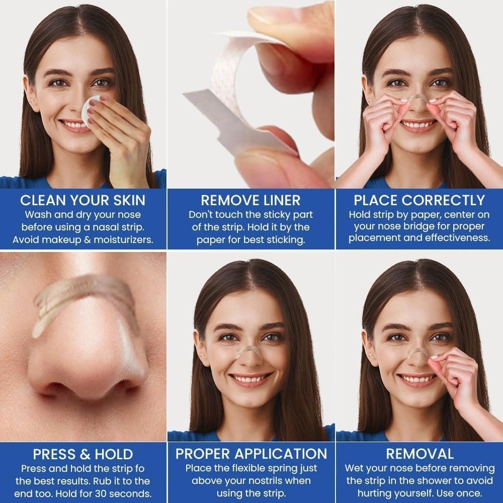Breathing Nasal Strips - ( 30 Count ) Breathe Right Nasal Strips for Snoring, Extra Strength Beige Nasal Pureflow Breathing Strips to Improve Sleep, Instant Nasal Congestion Relief Caused by Good Breath Colds & Allergies — Amazon image 4