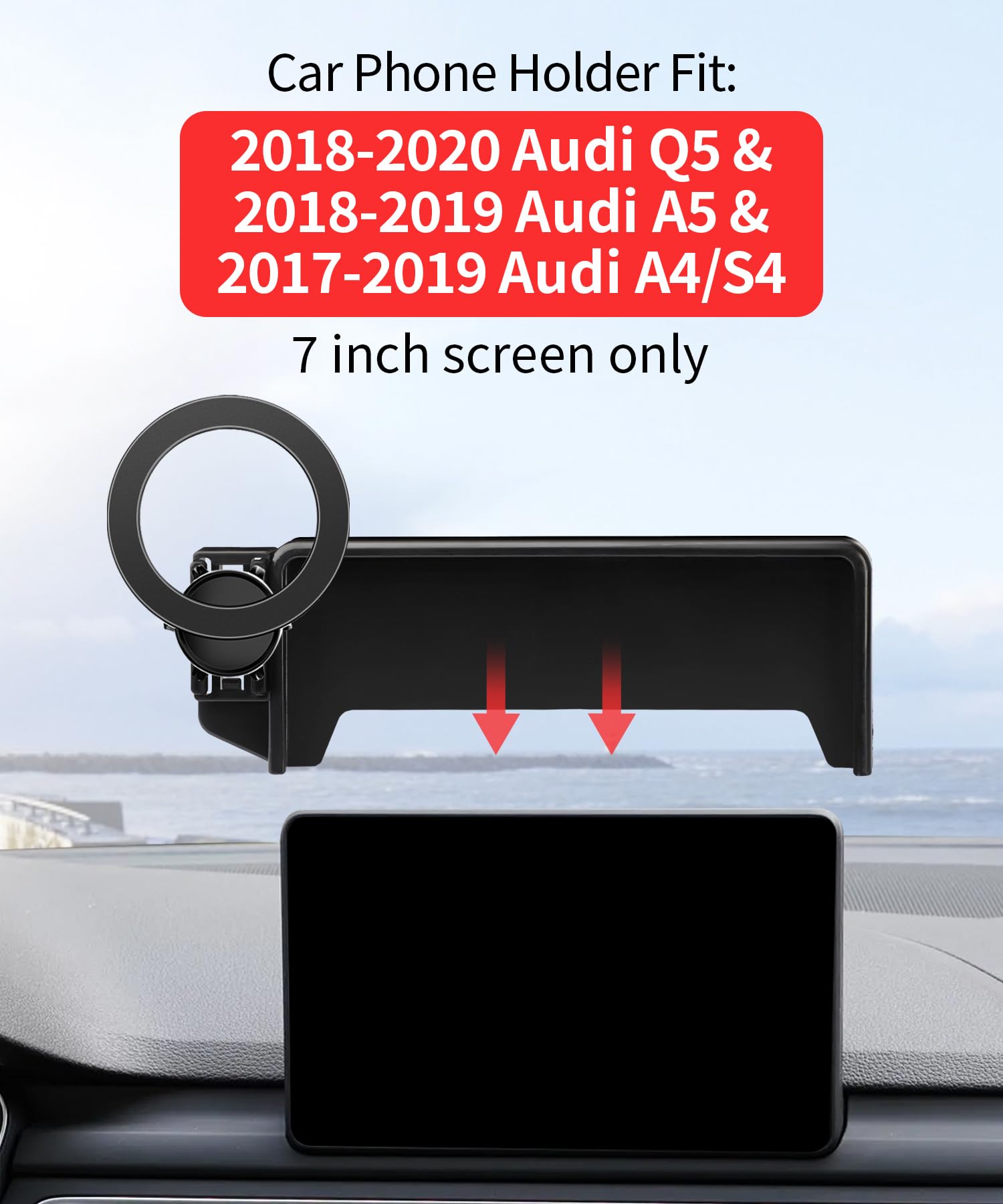 Supporto per telefono per auto Supporto per Audi A4 B8 B9 2009-2022 Navigazione GPS regolabile Staffa per telefono cellulare Accessori interni per auto  34
