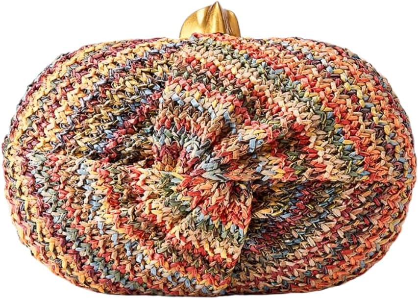 Straw Clutch Purse for Women Summer Woven Beach Handbag Party Wedding Clutch Evening Bag Wicker Purse