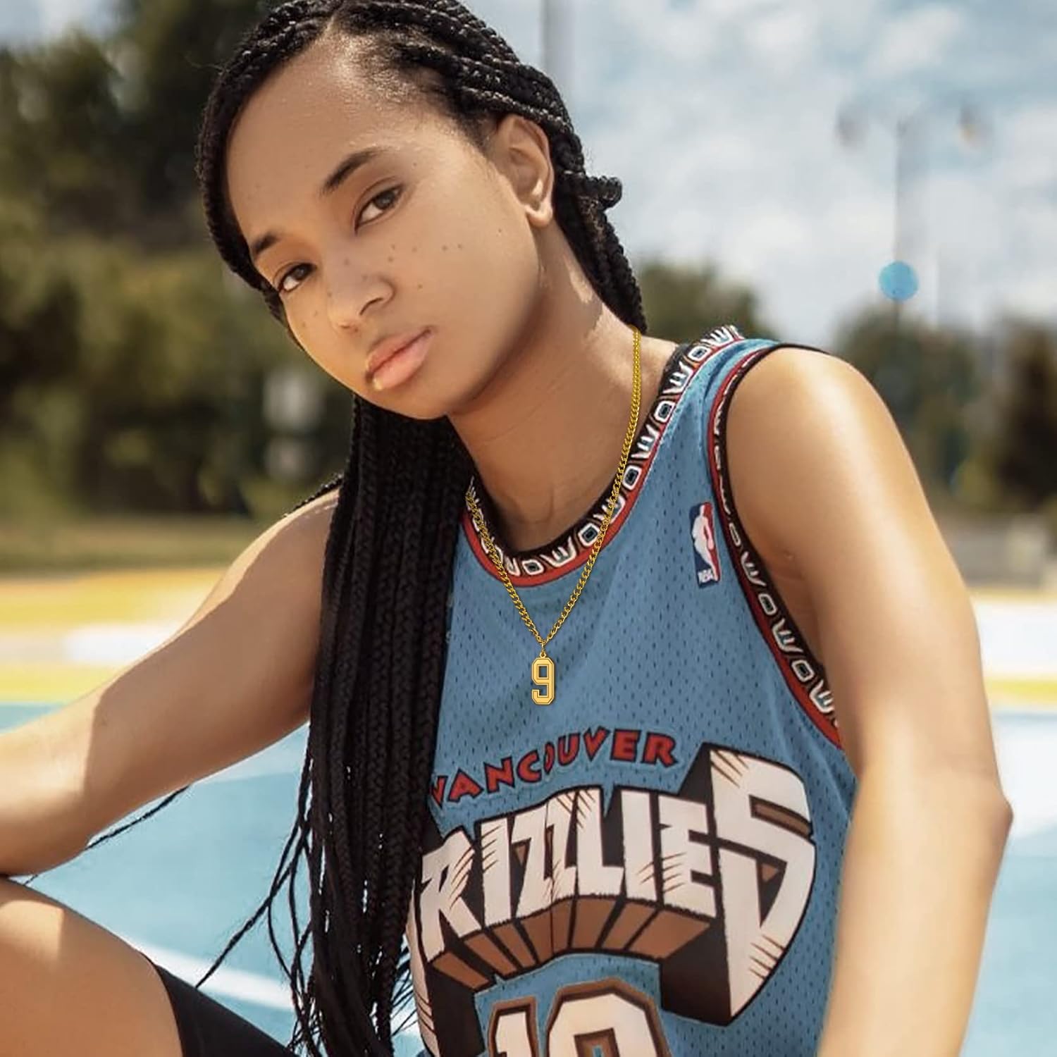 KeyStyle Number Necklace For Men Women, Custom Youth Baseball Necklaces with Numbers for Boys, Personalized Jersey Number Chain Sports Fans Pendant Soccer Football Basketball for Girls - Image 4