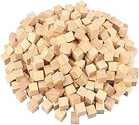 Vista 11 de 12 paquetes de bloques de madera para manualidades, cubos de madera de pino de 3.15 pulgadas, cubos de madera para pintar, sellar, decorar