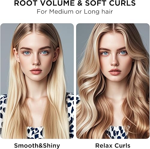 Miniatura 6 de Aima Beauty Cepillo redondo calentado, cepillo iónico alisador de 1.3 pulgadas1.378 in, cepillo para rizar el cabello, crea rizos sueltos suaves y