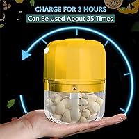 Vista 3 de Picadora eléctrica de ajo, mini picadora de ajo, picadora eléctrica con USB, cortador eléctrico portátil de alimentos, procesador de alimentos