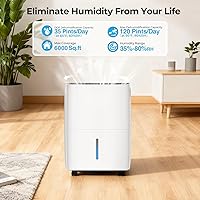 Vista 2 de COWSAR Deshumidificador de ahorro de energía de 80 pintas para el hogar y el sótano con manguera de drenaje, pantalla LED frontal y tanque de agua