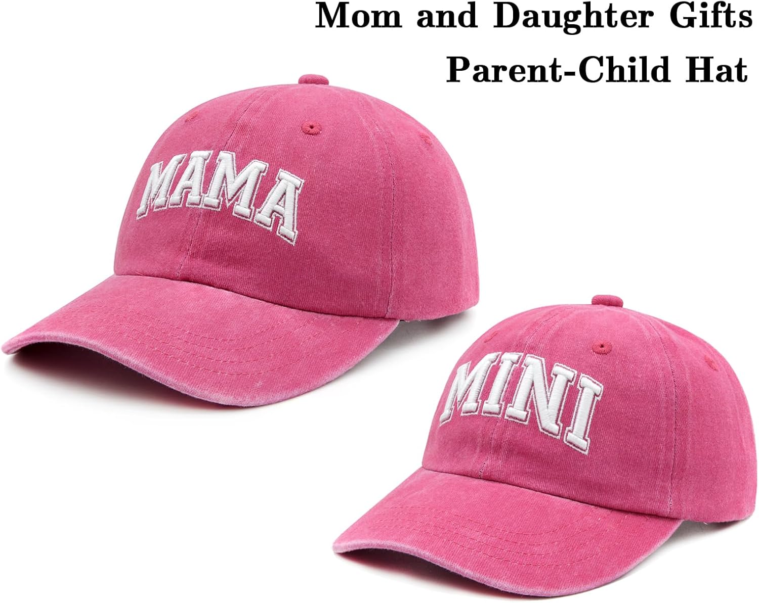 2PCS Mommy and Me Baseball Cap for Mom Girl, Mom Daughter Matching Gifts for Mother and Baby, Mama and Mini Hats - Image 2