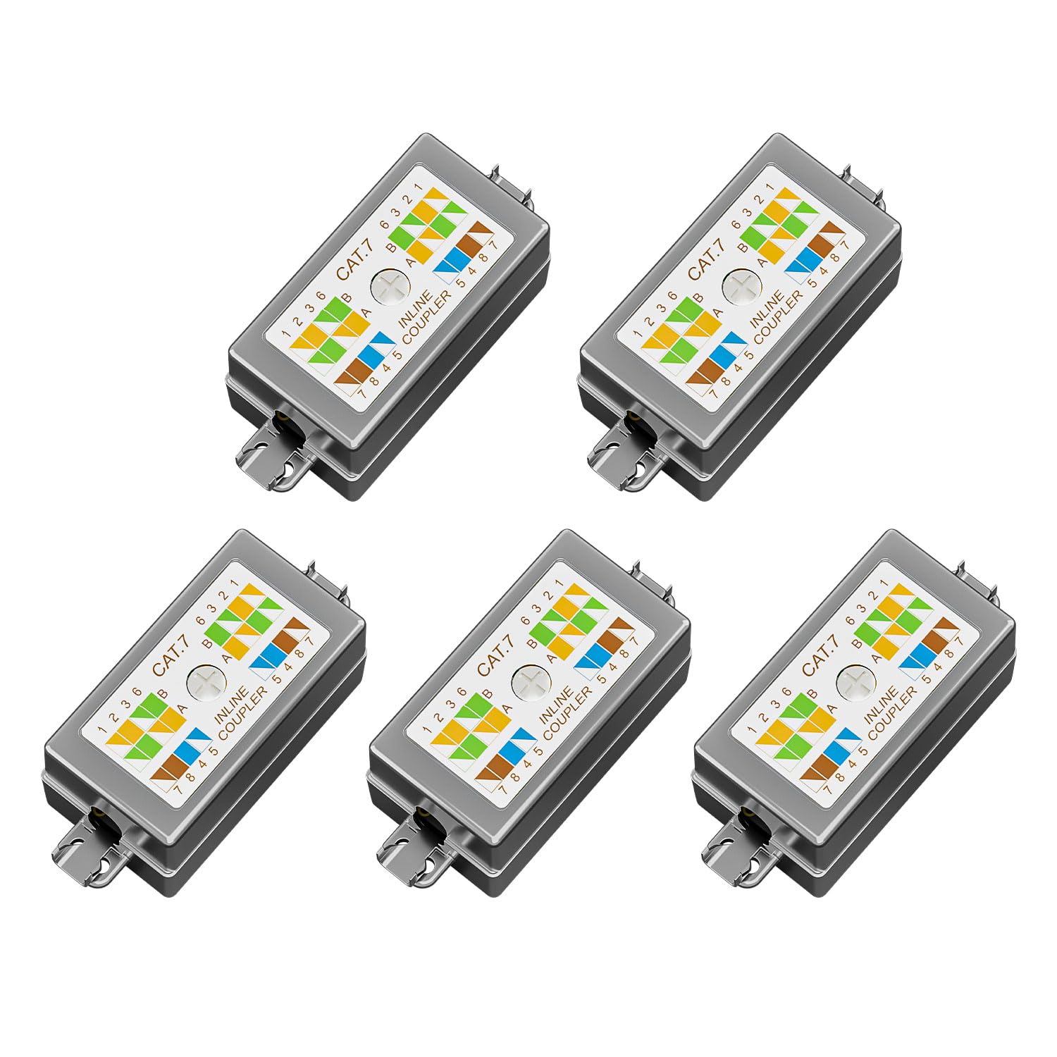 FGB LSA Verbinder Cat6 und Cat7 Geschirmt Connection Box, Verbindungsmodul, POE Kabel Verbinder, für Verbinden/Reparieren von Netzwerk, Kabel 5 Stück