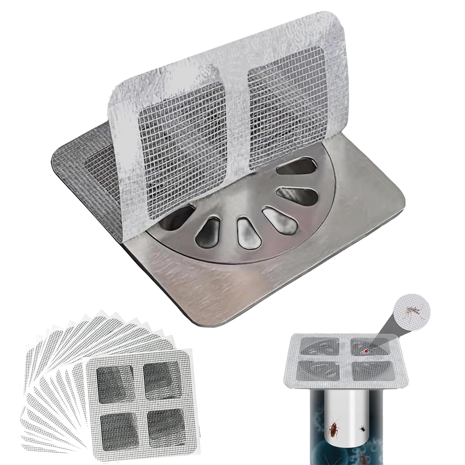 100 Filtri Scarico Usa E Getta - Antiopstruzione Per Doccia, Lavabo, Cucina, Cattura Capelli - Foto 6