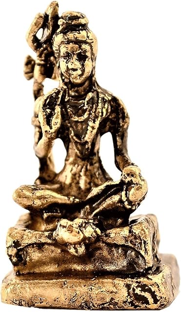 Purpledip Rare Miniature Statue Mahadev Siva, Destroyer Of Evils: Unique Collectible Gift (11174)