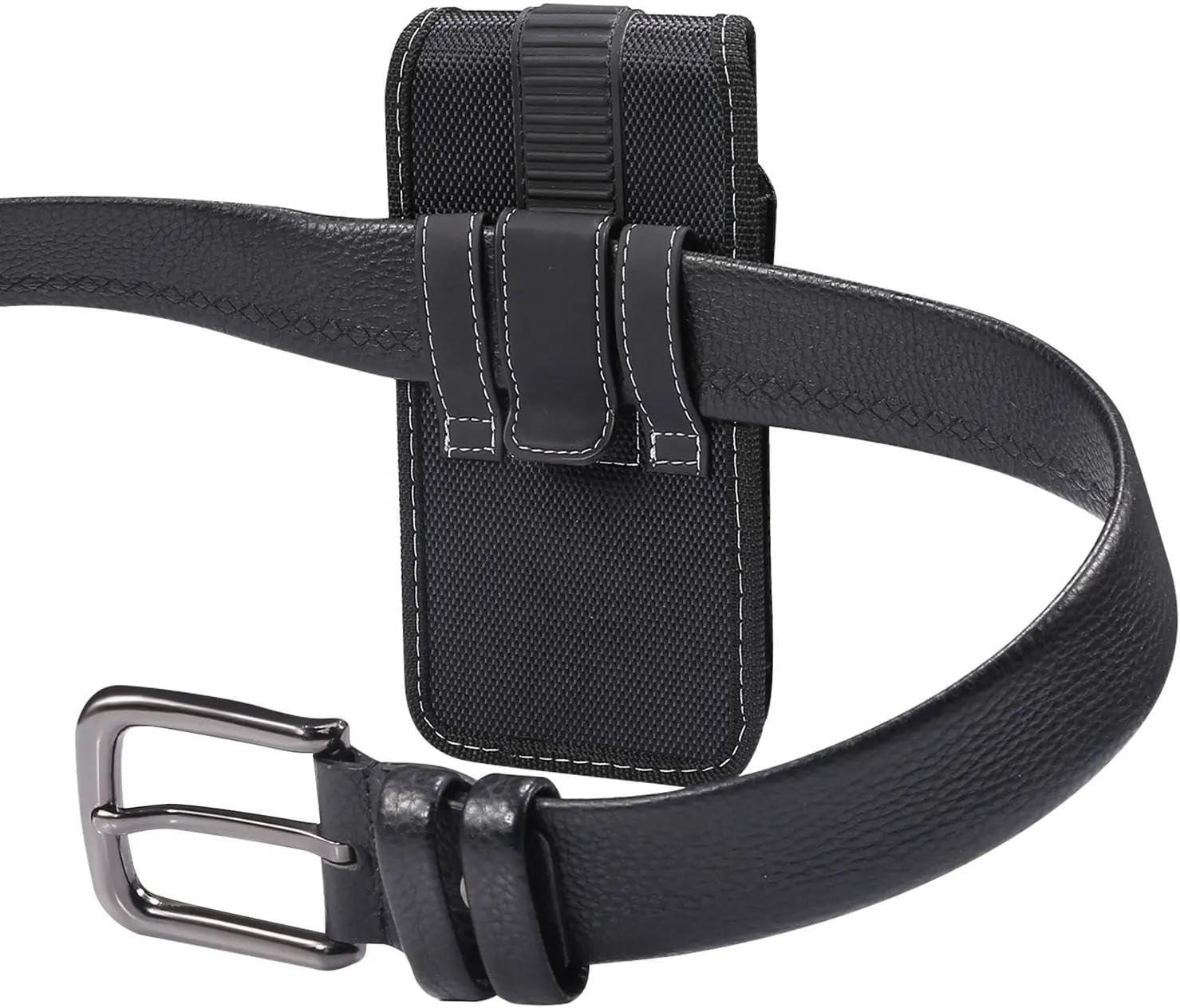BoxWave Case Compatible with BLU J8L - ToughCarry Holster Case, Heavy Duty Protective Belt Buckle Holster Rugged - Jet Black