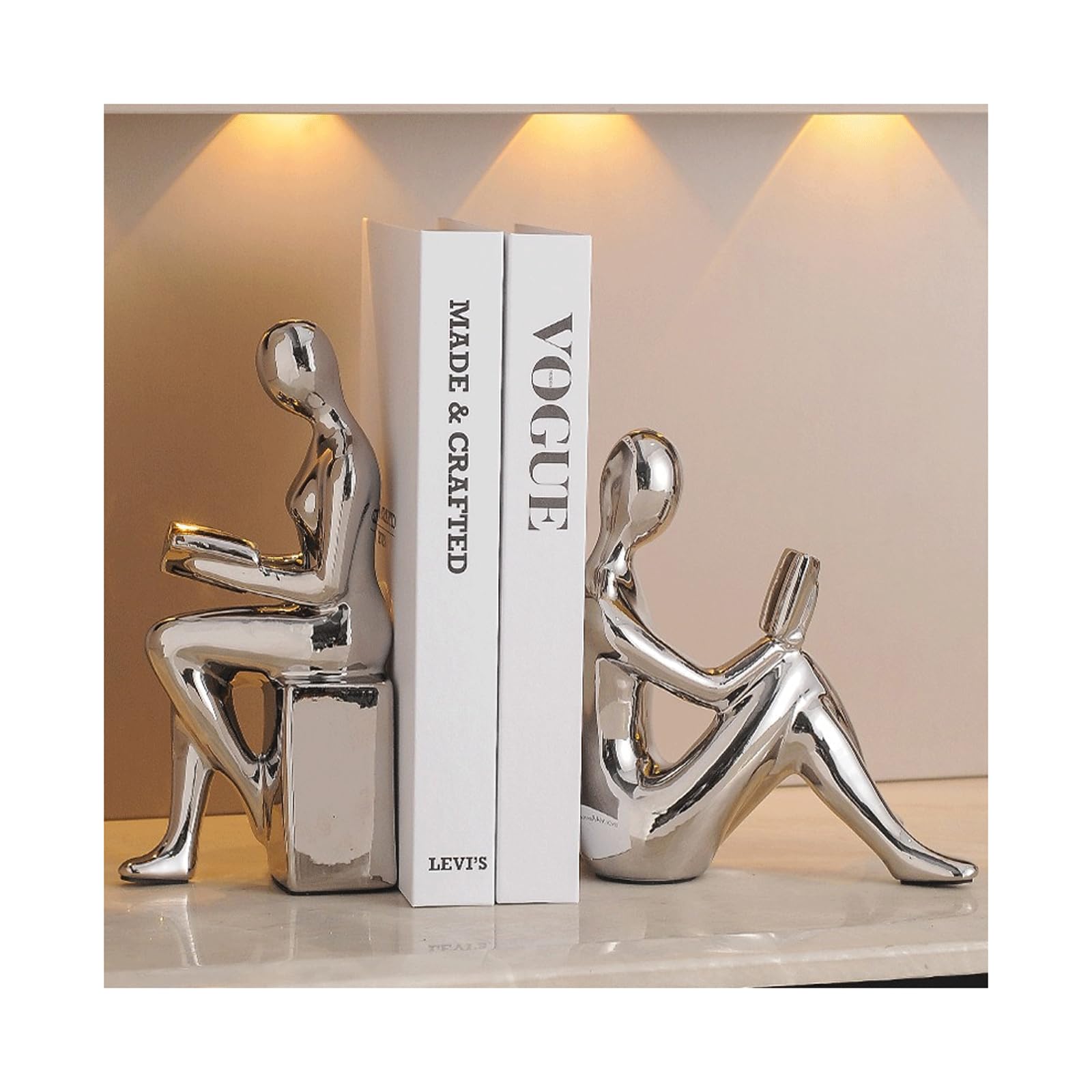 YOFAB Sujetalibros Decorativos para estantes Sujetalibros de cerámica para Libros Pesados ​​Sujetalibros Decorativos únicos Sala de Estudio o Regalos