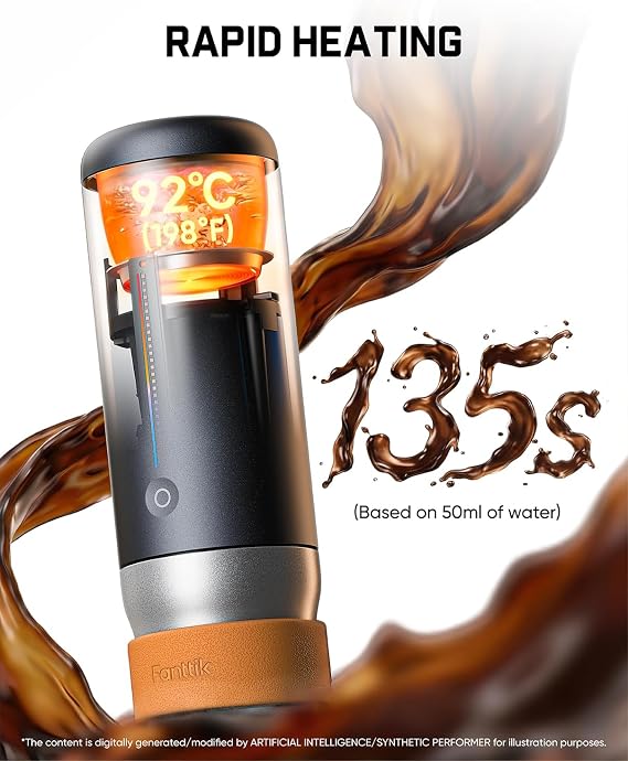 Fanttik Cafein 11 Portable Espresso Maker, 20 Bar Coffee machine with USB-C